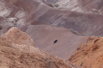 Colorful deposits of the Chinle Formation exposed at Little Painted Desert County Park near