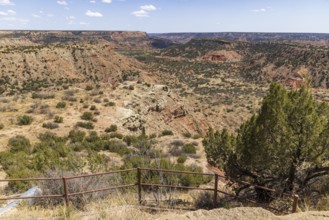 Scenic view from welcome center at Palo Duro Canyon State Park near Amarillo, Texas