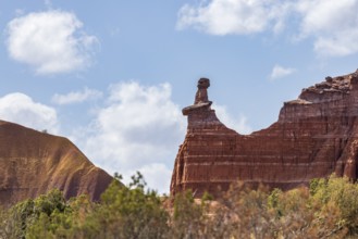 The Lighthouse rock hoodoo at Palo Duro Canyon State Park near Amarillo, Texas
