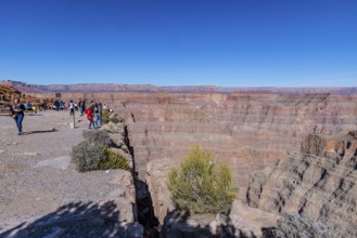 Crevice at the edge of the canyon at Guano Point area of Grand Canyon West near Peach Springs,