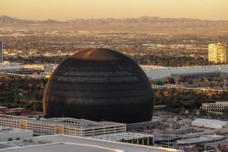 The Sphere digital entertainment center under construction in Las Vegas, Nevada