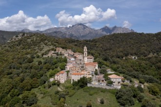Typical mountain village, Soveria, Corsica, France