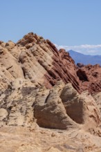 Rock formations in the Fire Canyon area at Valley of Fire State Park near Overton, Nevada