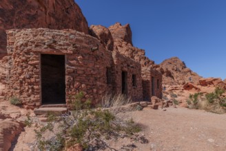 The Cabins built by the Civilian Conservation Corps inthe 1930s at Valley of Fire State Park near