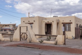 Pueblo style adobe architecture in Mesilla, New Mexico