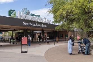 Entrance to the Houston Zoo located at Hermann Park in downtown Houston, Texas
