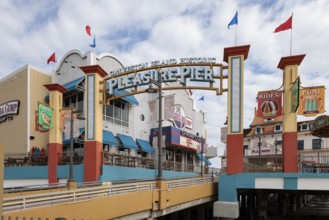 Galveston Island Historic Pleasure Pier on the Texas Gulf Coast at Galveston, Texas