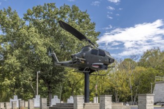 Apache heilcopter on display at the Veterans Memorial Park in Florence, Alabama