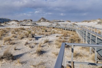 Interdune Boardwalk over the gypsum sand dunes in White Sands National Park near Alamogordo, New