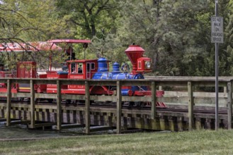 Hermann Park Railroad train, a one-third size replica of an 1863 C.P. Huntington steam train