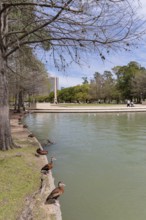 Molly Ann Smith Plaza next to McGovern Lake at Hermann Park in downtown Houston, Texas