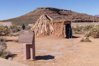 Navajo sweat lodge exhibit teaches about native American culture at Grand Canyon West near Peach