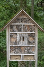 Insect hotel, wildlife park, Bavaria, Germany