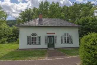 First brine bathhouse from 1818 for miners' employees, 1000 years of salt extraction in Bad Sooden,