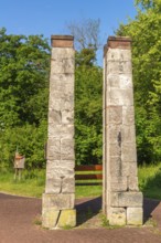 Supporting pillars for the art of rolling water in the salt works, 1000 years of salt production in