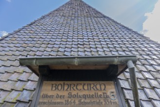 Drilling tower from 1864 for the development of a brine spring, 1000 years of salt extraction in