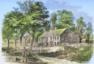 Pepperell near Boston, Massachusetts, in the 1870s, America, digital reproduction from American