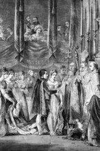The wedding of Emperor Napoleon I to Marie Louise, the daughter of Francis I, Emperor of Austria,