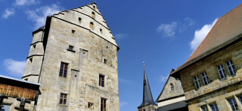 Thurnau Castle, inner courtyard, Kulmbach district, Upper Franconia, Bavaria, Germany