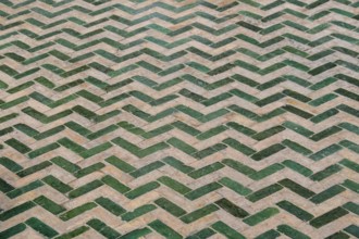 Floor tiles with zigzag pattern, background, texture, Fez, Morocco