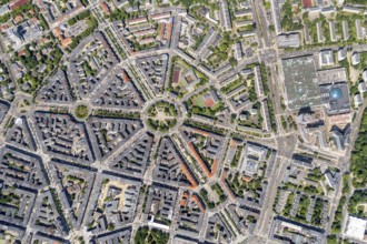 Szczecin, Centrum, roundabout, Plac Grunwaldzki, Pomerania, centre, Szczecin, Pomeranian