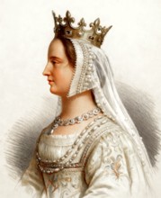 Joanna of Bourbon, Jeanne de Bourbon, 1338-1378, Queen of France as the wife of King Charles V