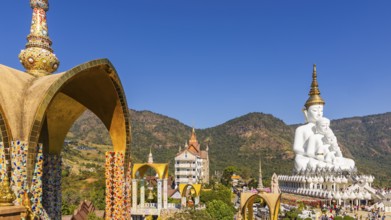 Five-headed Buddha statue, Wat Phra That Sorn Kaew Buddhist temple complex, Phetchabun province,