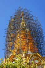 Fully equipped main pagoda, Buddhist temple complex Wat Phra That Sorn Kaew, Phetchabun province,