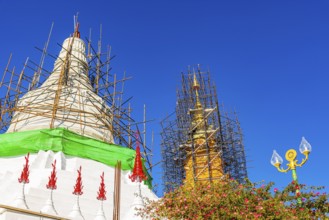 Fully equipped main pagoda, Buddhist temple complex Wat Phra That Sorn Kaew, Phetchabun province,