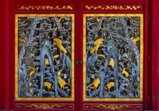 Window shutter with carved Chinese motifs, Thai King's Summer Palace, Bang Pa-In, near Ayutthaya,