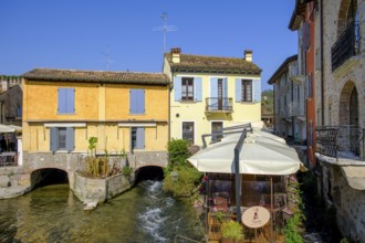 Mincio Waterfront Restaurants, Borghetto, Valeggio sul Mincio, Verona Province, Veneto, Italy