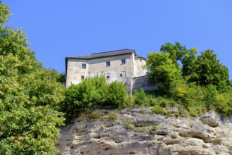 Burg Stein, Höhlenburg, Stein an der Traun, Chiemgau, Upper Bavaria, Bavaria, Germany
