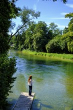 An der Alz, Flußschleife, Altenmarkt an der Alz, Chiemgau, Upper Bavaria, Bavaria, Germany