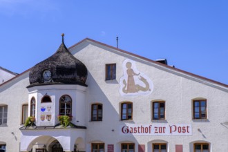 Gasthaus zur Post, Altenmarkt an der Alz, Chiemgau, Upper Bavaria, Bavaria, Germany