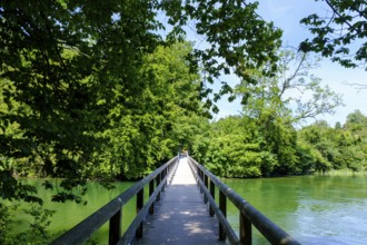 Bridge over the Alz, Laufenau, Altenmarkt an der Alz, Chiemgau, Upper Bavaria, Bavaria, Germany