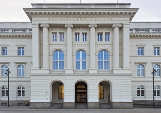 Impressive, classicist building of the Federal Railway Directorate on the Döppersberg, Wuppertal,
