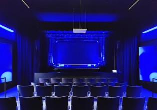 Blank hologram Theater Holo-Voices, communication with eyewitness holograms of concentration camp