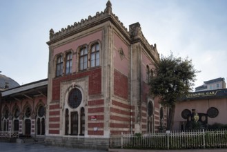 Istanbul, Turkey 10th November 2022 The historical architecture of Turkish railways building
