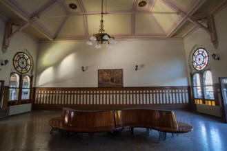 Istanbul, Turkey 10th November 2022 Elegant interior design of the waiting room at Sirkeci train