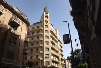 Cairo, Egypt. June 14th 2024 The art deco architecture of the Ades building, one of various