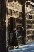 Cairo, Egypt. November 1st 2011 Arabesque and Arab calligraphy design inside an old Cairo Mosque,