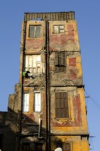Cairo, Egypt. November 1st 2011 Dilapidated old house in the poor neighbourhood of Darb el Ahmar