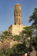 Minaret of historic Mosque of al-Hakim, known as Al-Anwar, named after Al-Hakim bi-Amr Allah.