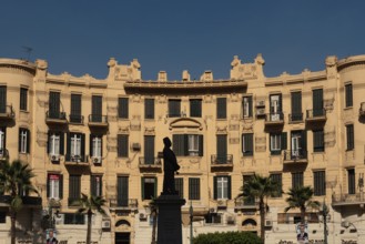 Cairo, Egypt, November 26th 2022 Talet Harb Square, part of the elegantly restored architecture of