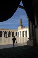 Cairo, Egypt. December 18th 2009 The Fatimid Mosque of Al Hakim bi Amr Allah, Islamic Cairo, Egypt