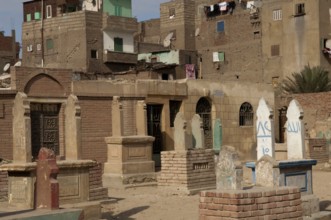 Cairo, Egypt. December 10th 2009 Graves inside the City of the Dead district in the suburbs of