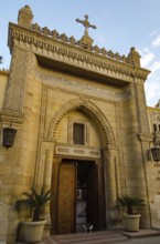 Cairo, Egypt. December 31st 2012 Entrance to the Coptic Christian Hanging Church of Cairo, Egypt