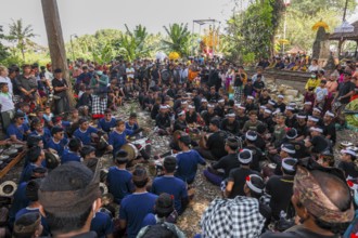 Orchestra at a cremation in Gianyar, Ubud, Bali, Indonesia