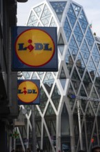 Sofia, Bulgaria, June 4th 2019 Sign for Liddle Supermarket close to the European Parliament