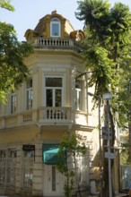 Varna, Bulgaria, September 6th 2020 Classic architecture of a cafe in a trendy neighbourhood of